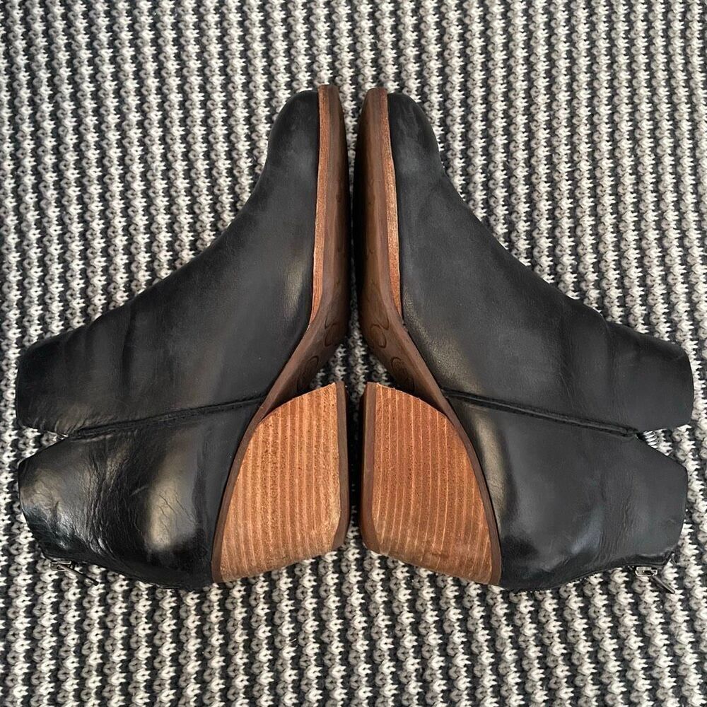 Kork-Ease Chandra Boot Women's Shoe Size 9 Block Heel Bootie Black Leather - Picture 7 of 12